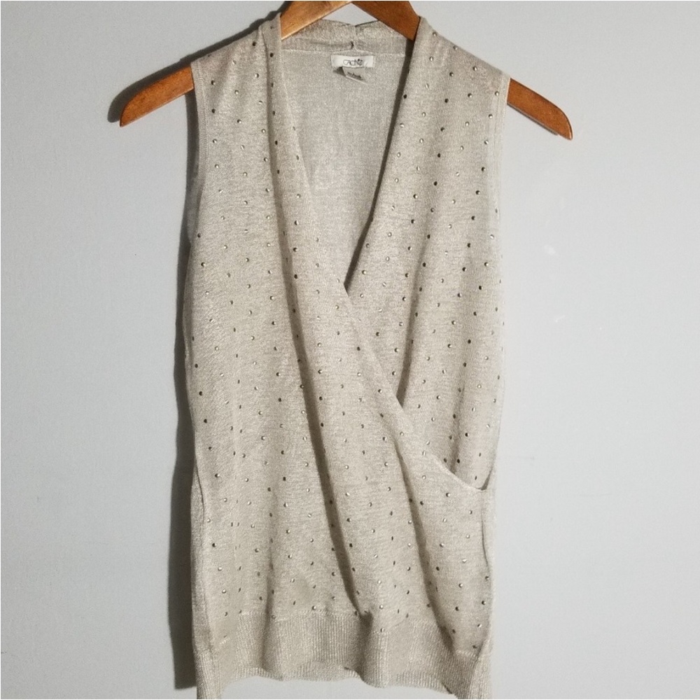 Cache Faux Wrap Top